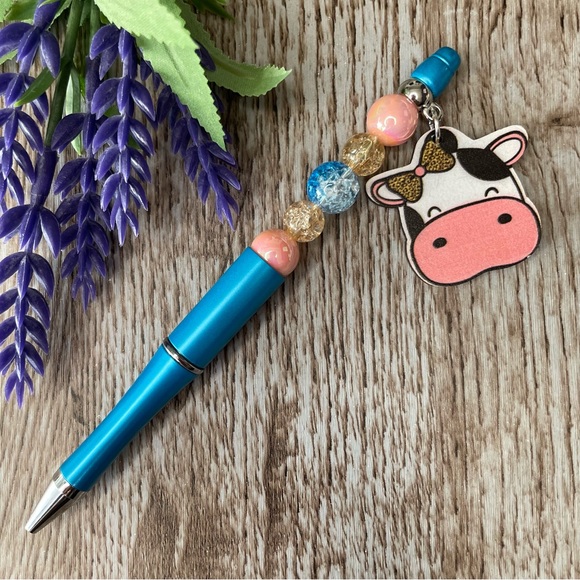 Writing Pen Unicorn Mike Snoopy Artisan Beaded Gift Custom Handcrafted Office - Picture 6 of 11